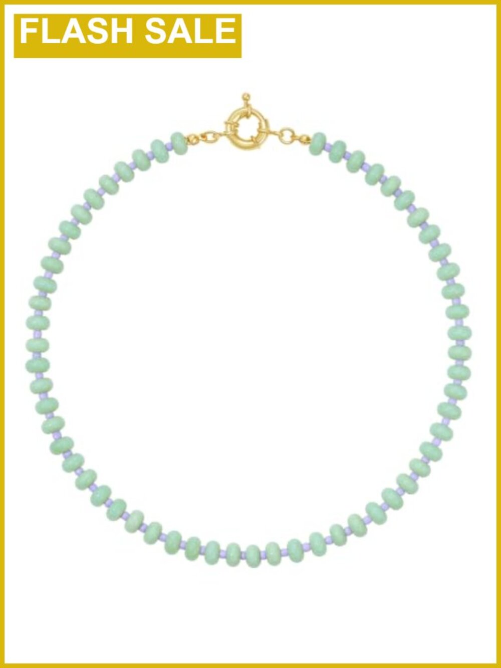 Gemstone Beaded Necklace 14K Gold Plated Natural Stones